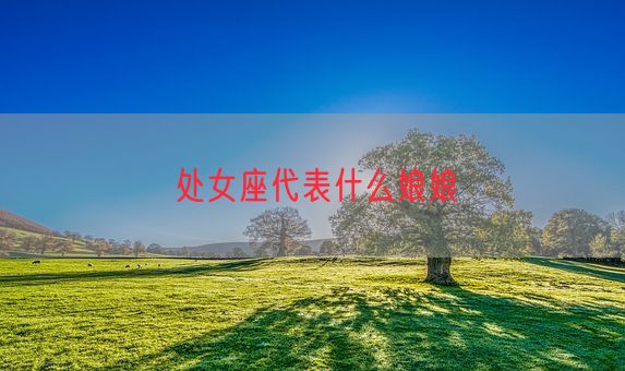 处女座代表什么娘娘(图1)