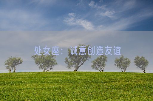 处女座：诚意创造友谊(图1)