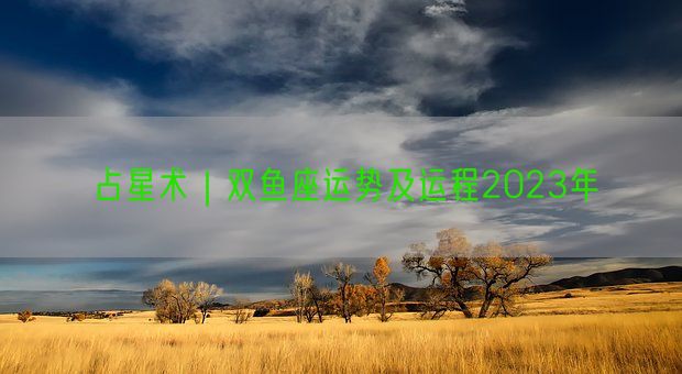 占星术｜双鱼座运势及运程2023年(图1)