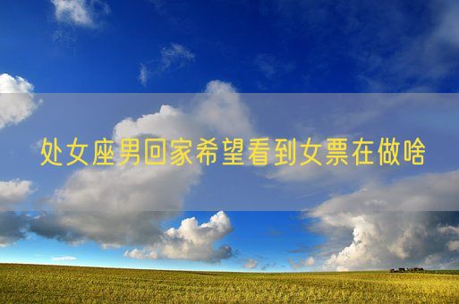 处女座男回家希望看到女票在做啥(图1)