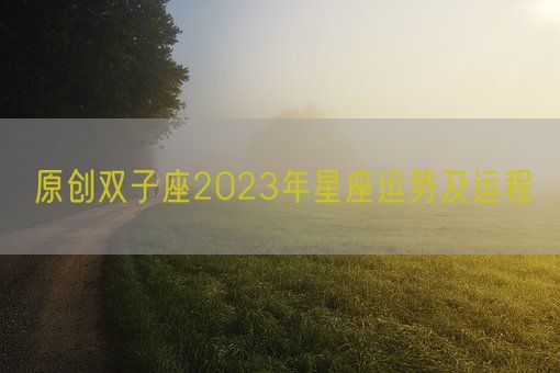 原创双子座2023年星座运势及运程(图1)