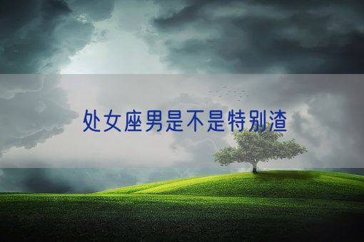 处女座男是不是特别渣(图1)