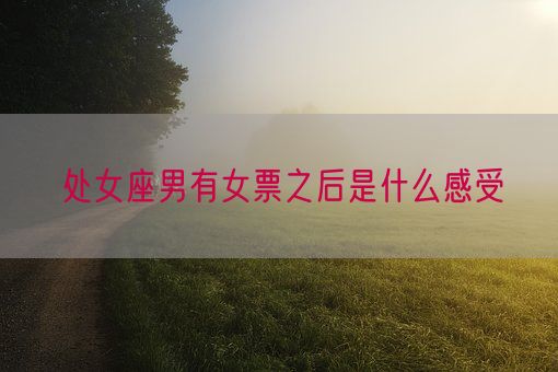 处女座男有女票之后是什么感受(图1)