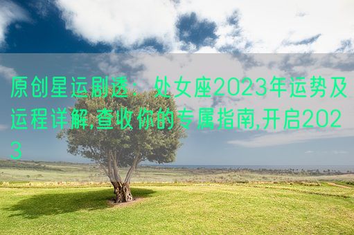 原创星运剧透：处女座2023年运势及运程详解,查收你的专属指南,开启2023(图1)