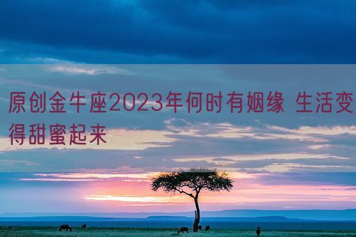 原创金牛座2023年何时有姻缘 生活变得甜蜜起来(图1)