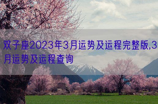 双子座2023年3月运势及运程完整版,3月运势及运程查询(图1)