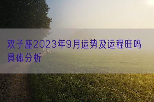 双子座2023年9月运势及运程旺吗  具体分析(图1)