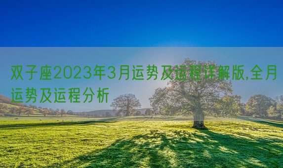 双子座2023年3月运势及运程详解版,全月运势及运程分析(图1)