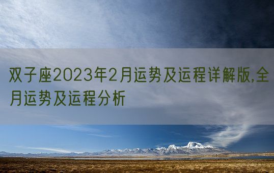 双子座2023年2月运势及运程详解版,全月运势及运程分析(图1)