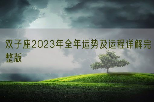 双子座2023年全年运势及运程详解完整版(图1)