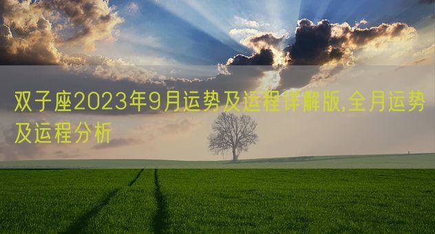 双子座2023年9月运势及运程详解版,全月运势及运程分析(图1)