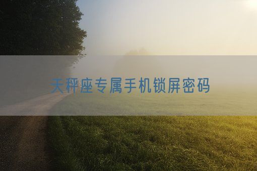 天秤座专属手机锁屏密码(图1)