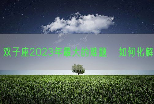 双子座2023年最大的难题   如何化解(图1)