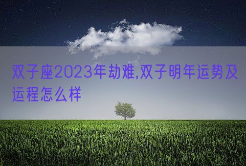 双子座2023年劫难,双子明年运势及运程怎么样(图1)