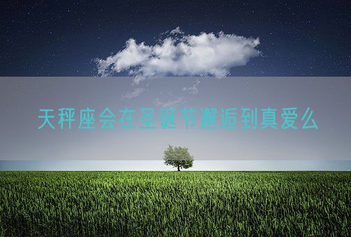 天秤座会在圣诞节邂逅到真爱么(图1)