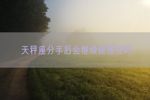 天秤座分手后会继续做朋友吗(图1)