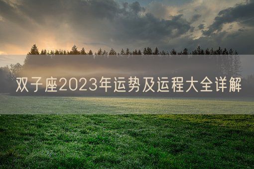 双子座2023年运势及运程大全详解(图1)