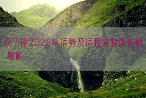 双子座2023年运势及运程完整版详解 细解 (图1)