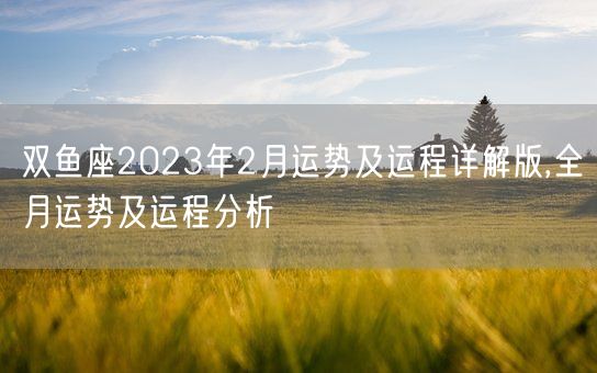 双鱼座2023年2月运势及运程详解版,全月运势及运程分析(图1)