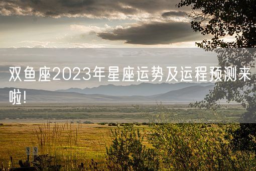 双鱼座2023年星座运势及运程预测来啦!(图1)