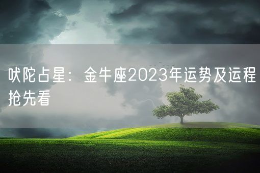 吠陀占星：金牛座2023年运势及运程抢先看(图1)