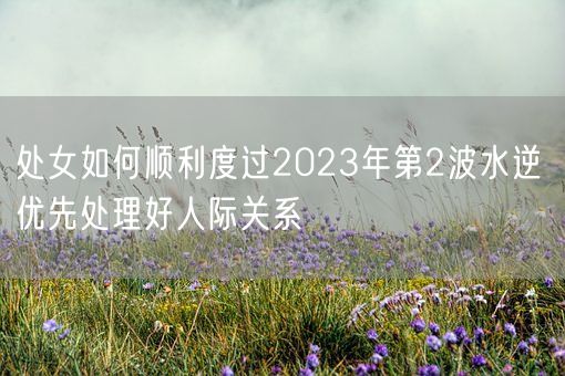 处女如何顺利度过2023年第2波水逆 优先处理好人际关系(图1)