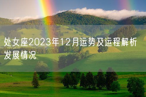 处女座2023年12月运势及运程解析  发展情况(图1)