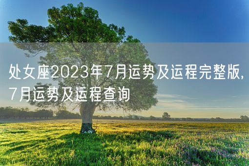 处女座2023年7月运势及运程完整版,7月运势及运程查询(图1)