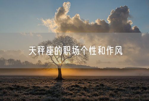 天秤座的职场个性和作风(图1)