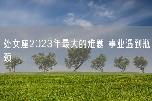 处女座2023年最大的难题 事业遇到瓶颈(图1)