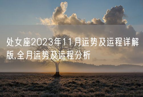 处女座2023年11月运势及运程详解版,全月运势及运程分析(图1)