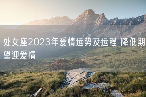 处女座2023年爱情运势及运程 降低期望迎爱情(图1)