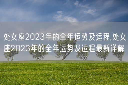 处女座2023年的全年运势及运程,处女座2023年的全年运势及运程最新详解(图1)