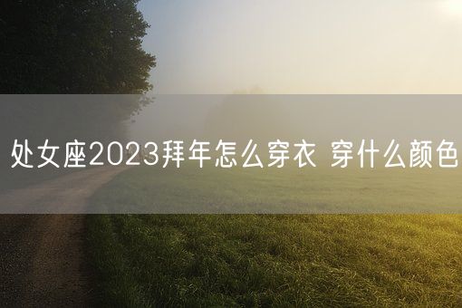 处女座2023拜年怎么穿衣 穿什么颜色(图1)