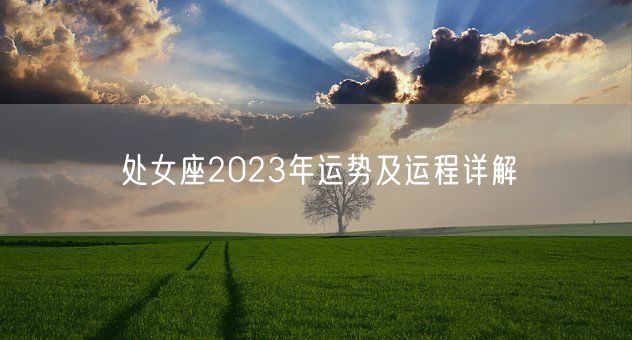 处女座2023年运势及运程详解(图1)