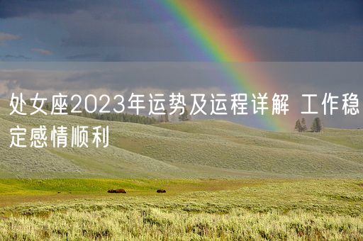 处女座2023年运势及运程详解 工作稳定感情顺利(图1)