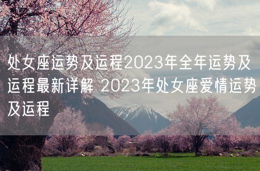 处女座运势及运程2023年全年运势及运程最新详解 2023年处女座爱情运势及运程(图1)