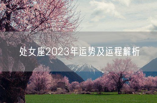 处女座2023年运势及运程解析(图1)