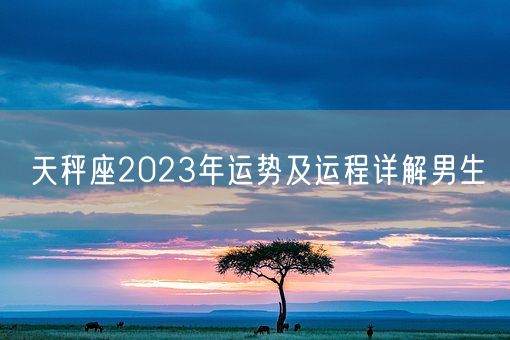 天秤座2023年运势及运程详解男生(图1)