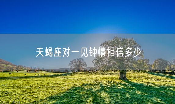 天蝎座对一见钟情相信多少(图1)