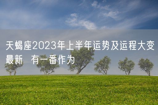 天蝎座2023年上半年运势及运程大变最新  有一番作为(图1)