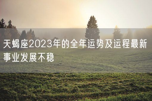 天蝎座2023年的全年运势及运程最新 事业发展不稳(图1)