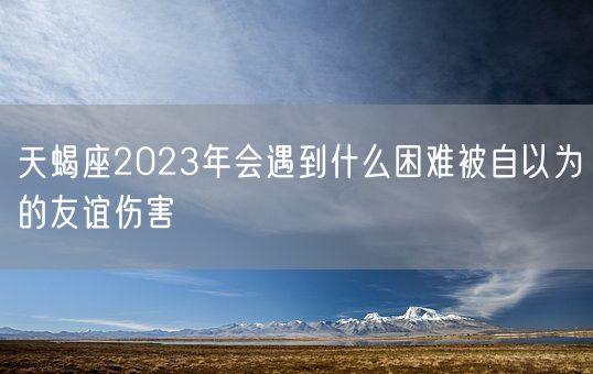 天蝎座2023年会遇到什么困难被自以为的友谊伤害(图1)