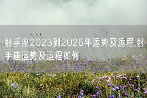 射手座2023到2026年运势及运程,射手座运势及运程如何(图1)