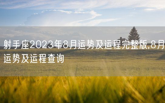 射手座2023年8月运势及运程完整版,8月运势及运程查询(图1)