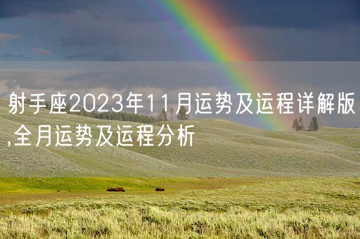 射手座2023年11月运势及运程详解版,全月运势及运程分析(图1)