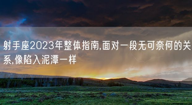 射手座2023年整体指南,面对一段无可奈何的关系,像陷入泥潭一样(图1)