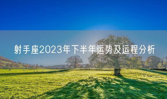 射手座2023年下半年运势及运程分析(图1)