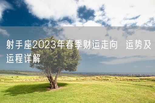 射手座2023年春季财运走向  运势及运程详解(图1)