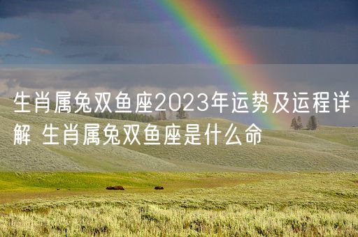 生肖属兔双鱼座2023年运势及运程详解 生肖属兔双鱼座是什么命(图1)